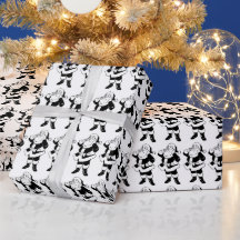 Schwarz-Weiß Weihnachts-Wrapping Paper