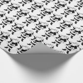 Schwarz-Weiß Weihnachts-Wrapping Paper Geschenkpapier (Ecke)