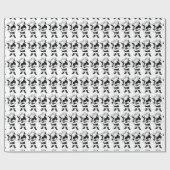 Schwarz-Weiß Weihnachts-Wrapping Paper Geschenkpapier (Flach)