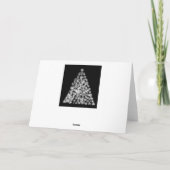 Schwarz-Weiß-Weihnachtsbaum Feiertagskarte (Rückseite)