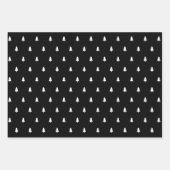 Schwarz-Weiß-Weihnachtsbaum Geschenkpapier Set (Vorderseite 2)