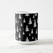 Schwarz-Weiß-Weihnachtsbaum Kaffeetasse (Mittel)