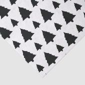 Schwarz-Weiß Weihnachtsbaum Muster Seidenpapier (Ausschnitt)