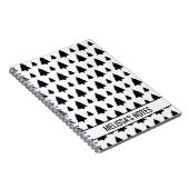 Schwarz-Weiß Weihnachtsbaum Muster & Text Notizblock (Rechte Seite)