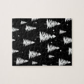 Schwarz-Weiß-Weihnachtsbaum Puzzle (Horizontal)