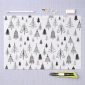 Schwarz-Weiß-Weihnachtsbaum Seidenpapier (Handwerk)