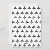 Schwarz-Weiß-Weihnachtsbaum wünscht Foto Feiertagskarte (Rückseite)