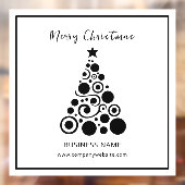 Schwarz-Weiß-Weihnachtsbaumladen Fensteraufkleber (Blatt 2)