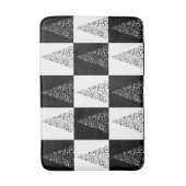 Schwarz-Weiß-Weihnachtsbaummuster Badematte (Vorderseite Vertikal)