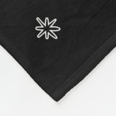 Schwarz-Weiß-Weihnachtsbaummuster Fleecedecke (Ecke)