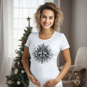 Schwarz-Weiß-Weihnachtsdesign T-Shirt