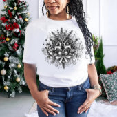Schwarz-Weiß-Weihnachtsdesign T-Shirt