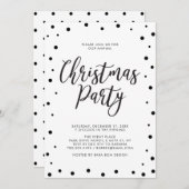 Schwarz & Weiß Weihnachtsfeier Einladung (Vorne/Hinten)