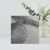 Schwarz & Weiß Weihnachtskarte Feiertagskarte (Stehend Vorderseite)