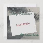 Schwarz & Weiß Weihnachtskarte Feiertagskarte (Rückseite)