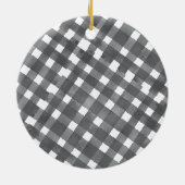 Schwarz-Weiß-Weihnachtskarte Keramik Ornament (Hinten)