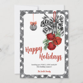 Schwarz-Weiß-Weihnachtskarte Noël Feiertagskarte