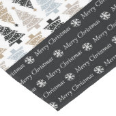 Schwarz-Weiß-Weihnachtskoordination Mittelgroßer Tischläufer (Ecke)