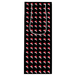 Schwarz-Weiß-Weihnachtsmannmütze Weihnachten Geschenktüte Für Weinflaschen