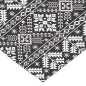 Schwarz-Weiß Weihnachtsmesse Isle Pattern Kurzer Tischläufer (Ecke)