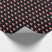 Schwarz-Weiß-Weihnachtsmuster niedlich Geschenkpapier (Ecke)