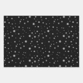 Schwarz-Weiß-Weihnachtsschneeflocken Geschenkpapier Set (Vorderseite 2)