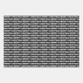 Schwarz-Weiß-Weihnachtstypografie Geschenkpapier Set (Vorderseite 2)