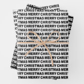 Schwarz-Weiß-Weihnachtstypografie Geschenkpapier Set (Beispiel)