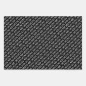 Schwarz-Weiß-Weihnachtstypografie - Moderner Urlau Geschenkpapier Set (Vorderseite 3)