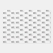 Schwarz-Weiß-Weihnachtswrapping Paper Geschenkpapier Set (Vorderseite 3)