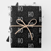 Schwarz-Weiß-Weihnachtswrapping Paper Geschenkpapier Set (Beispiel)