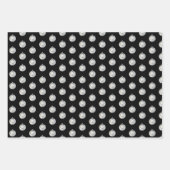 Schwarz-Weiß-Weihnachtswrapping Paper Sheets Geschenkpapier Set (Vorderseite 3)