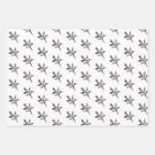 Schwarz-Weiß-Weihnachtswrapping Paper Sheets Geschenkpapier Set (Vorderseite 2)