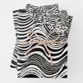Schwarz-Weiß-Weiß-Abstrakt Geschenkpapier Set (Beispiel)