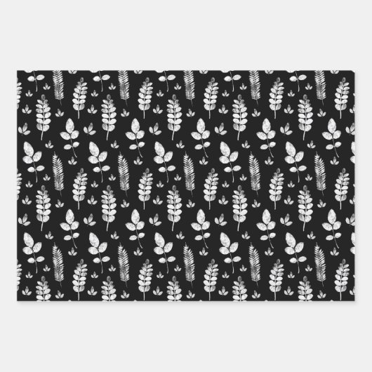 Schwarz-Weiß-Weiß-Briefmarke Geschenkpapier Set (Vorderseite 2)