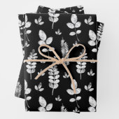 Schwarz-Weiß-Weiß-Briefmarke Geschenkpapier Set (Beispiel)