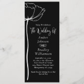 Schwarz-Weiß-Weiß-Fett Moderne einfache Hochzeit Programm (Vorderseite)