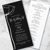 Schwarz-Weiß-Weiß-Fett Moderne einfache Hochzeit Programm
