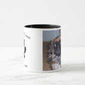 Schwarz-Weiß-Weiß-Foto-Tasse Tasse (Zentrum)
