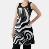 Schwarz-Weiß-Weiß-Op-Art, Schürze (InSitu)
