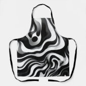 Schwarz-Weiß-Weiß-Op-Art, Schürze (Vorderseite)