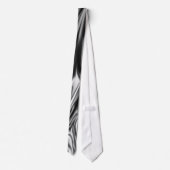 Schwarz-Weiß-Weiß-Weiß-Seide Necktie Krawatte (Rückseite)