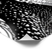 Schwarz-Weiß-Wellen Poster (Ecke)