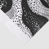 Schwarz-Weiß-Wellen Seidenpapier (Detail)