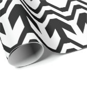 Schwarz-Weiß-Wellenmuster Geschenkpapier (Rolleneckpunkt)