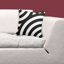 Schwarz-Weiß-Wellenmuster Kissen