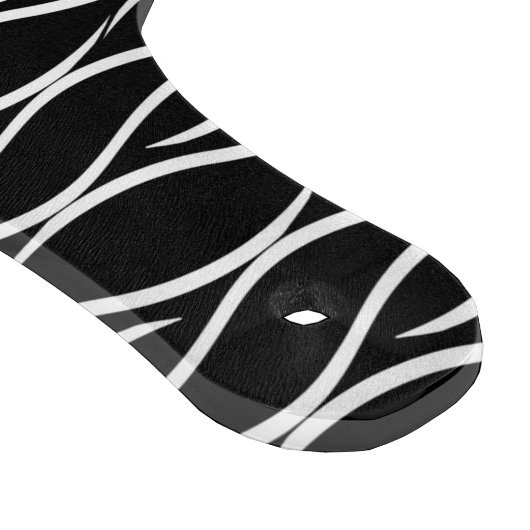 Schwarz-Weiß-Wellenmuster mit benutzerdefiniertem Schneidebrett (Ecke)