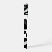 Schwarz-Weiß-Wellige Op-Art, iPhone Hülle (Rechte Seite)