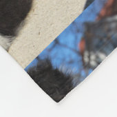 Schwarz-Weiß-Welpe Fleecedecke (Ecke)
