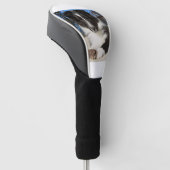 Schwarz-Weiß-Welpe Golf Headcover (angewinkelt)